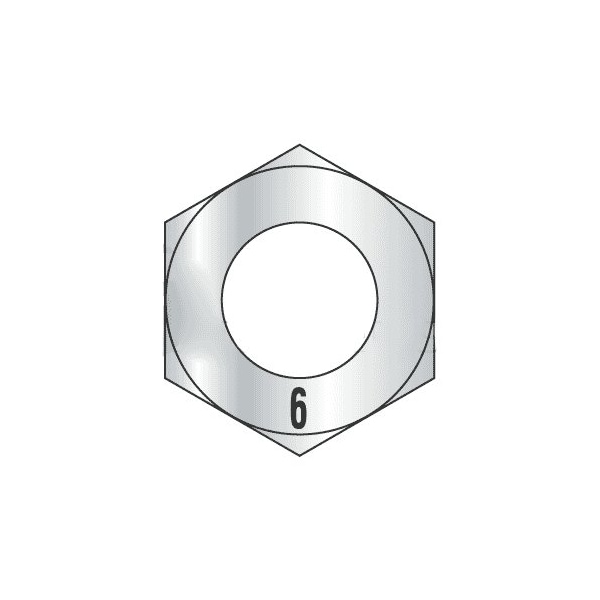 Newport Fasteners Hex Nut, M14-2.00, Steel, Class 6, Zinc Plated, 11 mm Ht, 75 PK 717054-PR-75 - main